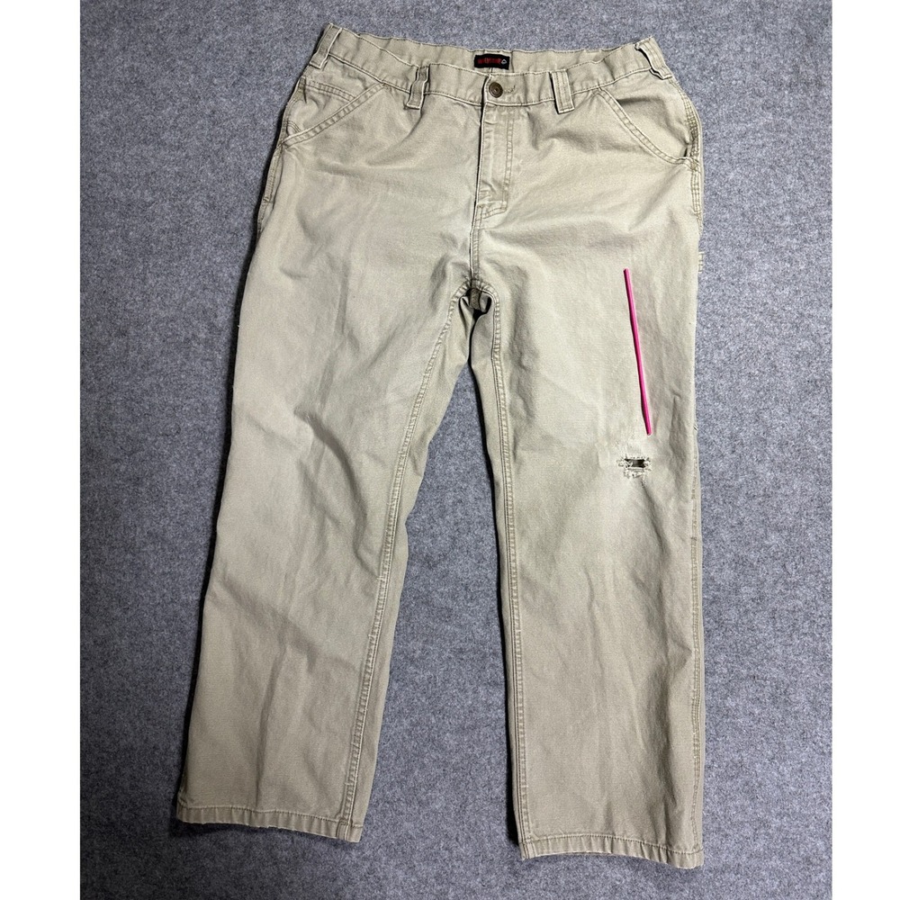 Wolverine Carpenter Work Pants‎ 38x30 Tan Khaki Durable Cotton Canvas
